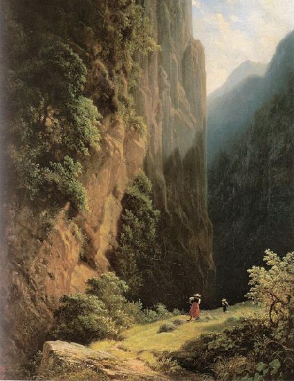 Carl Spitzweg Maherinnen im Gebirge China oil painting art